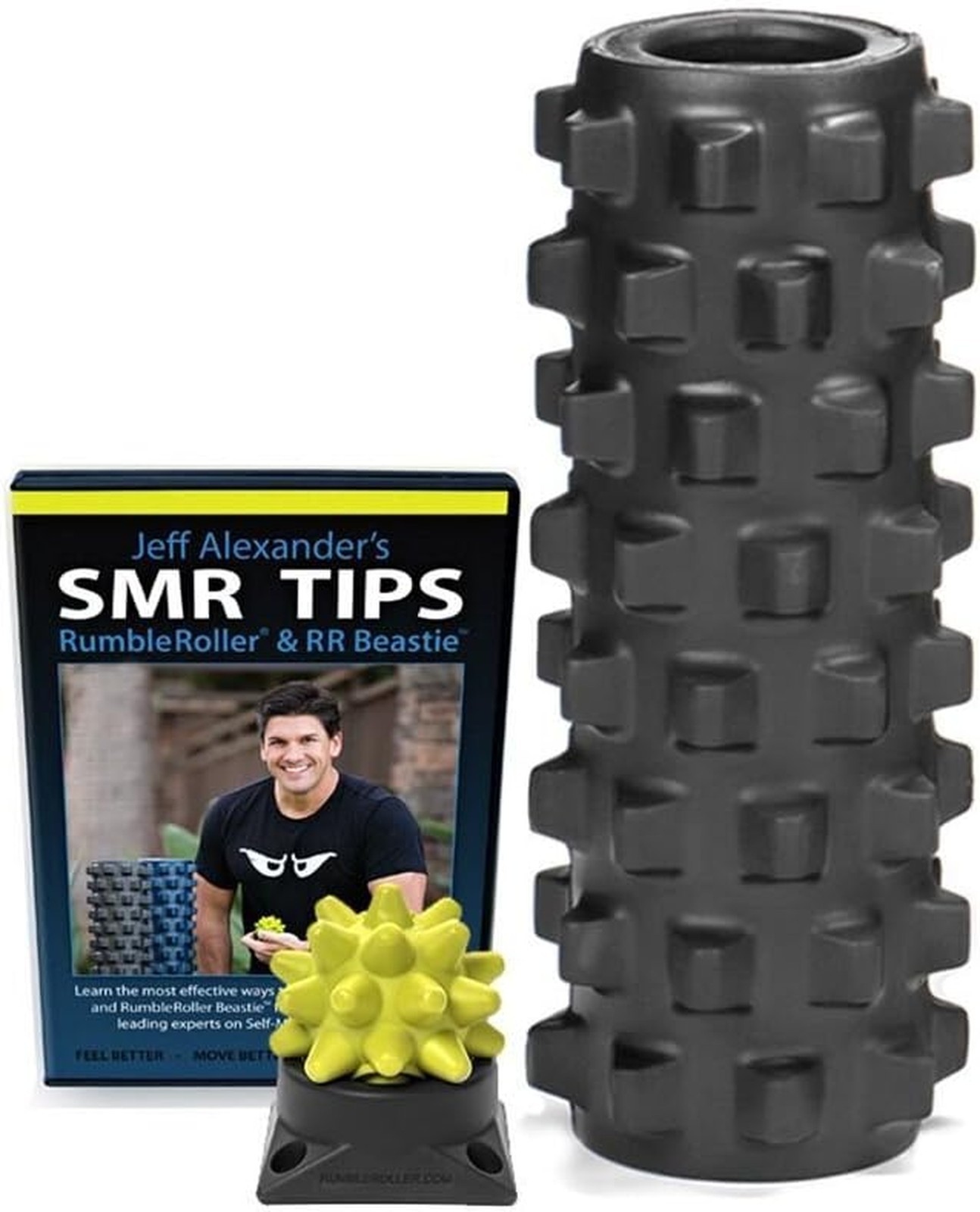 Foam Roller Extra Firm with Massage Ball Superset Pack 12 Inch Deep Tissue Pain