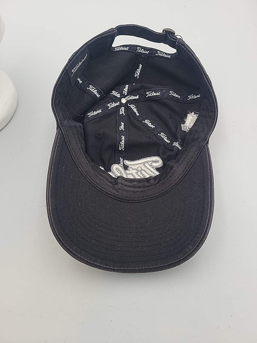 Titleist Golf Hat Annbriar Golf Course Strapback Black Embroidered Logos OS