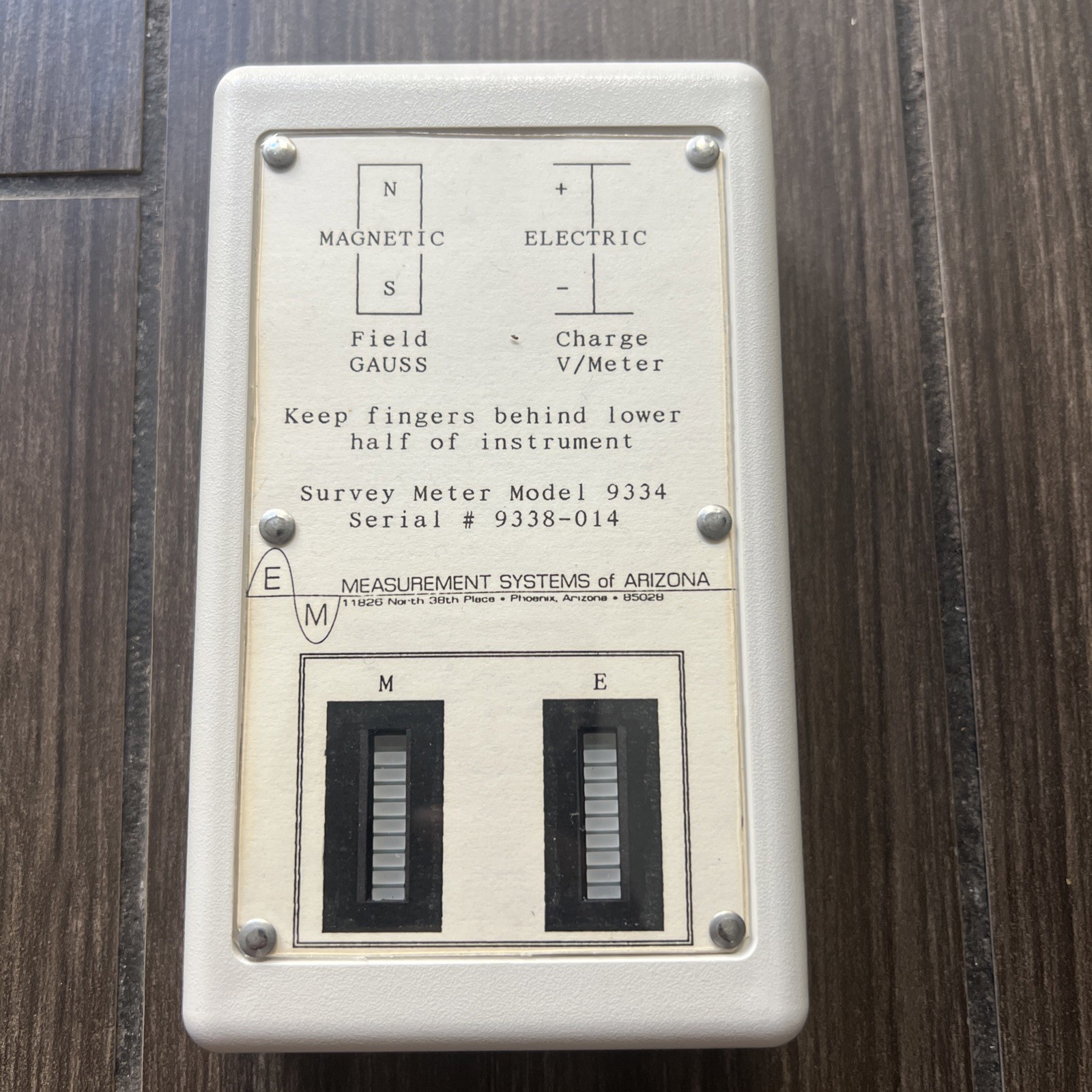 Magnetic Electric Gauss Survey Field Meter #9334 Measurement Systems of Arizona