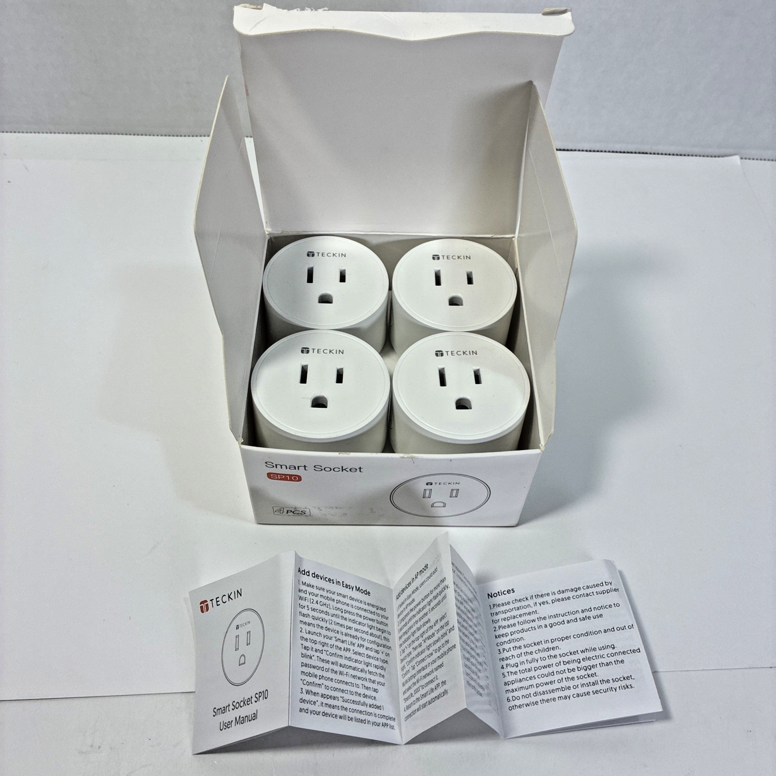 Teckin SP10 Smart Plug WiFi Mini Outlet 4-Pack Alexa Google Smart Life App