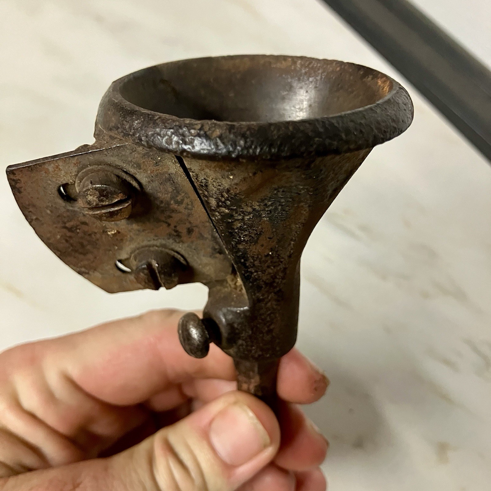 Possibly a Cast Iron Spoke Pointer Woodworking Tool - Adjustable Blade Brace