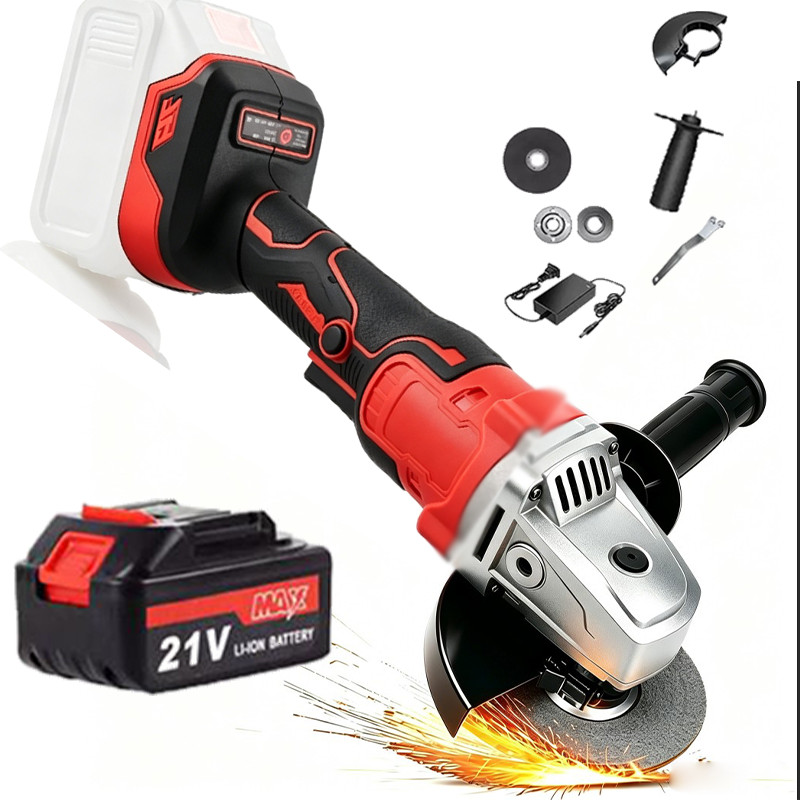 21V Power Cutting Tools 125mm Brushless Angle Grinder Setwith Charger & Battery