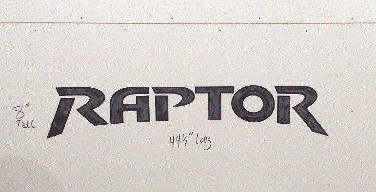 KEYSTONE RAPTOR RV SIDE LOGO 44.5x8 GRAY BLACK TOY HAULER LEGEND CAMPER TRAILER