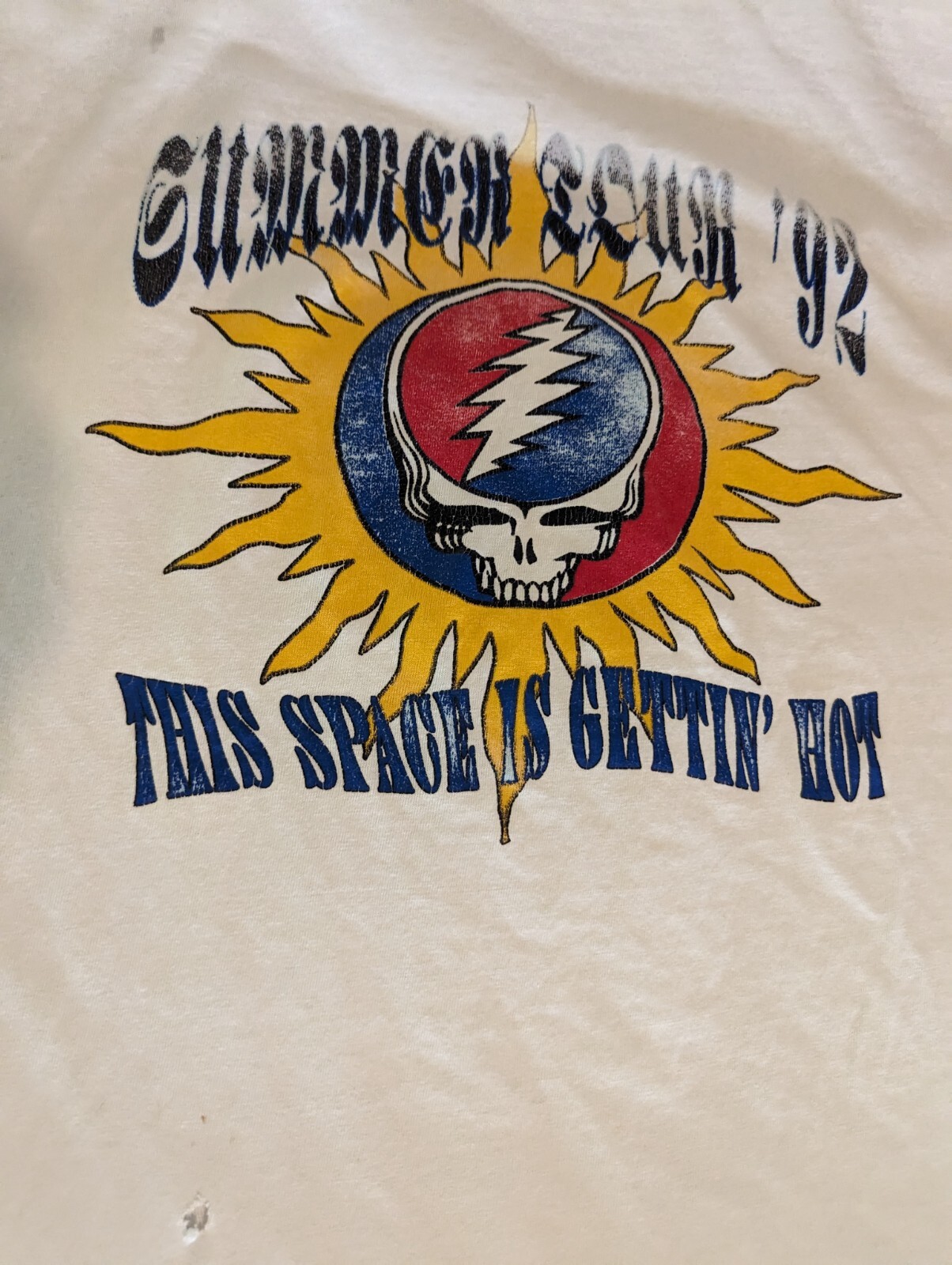 Rare VTG Grateful Dead Summer Tour 1992 Steal Your Face Electric Bear XL Shirt