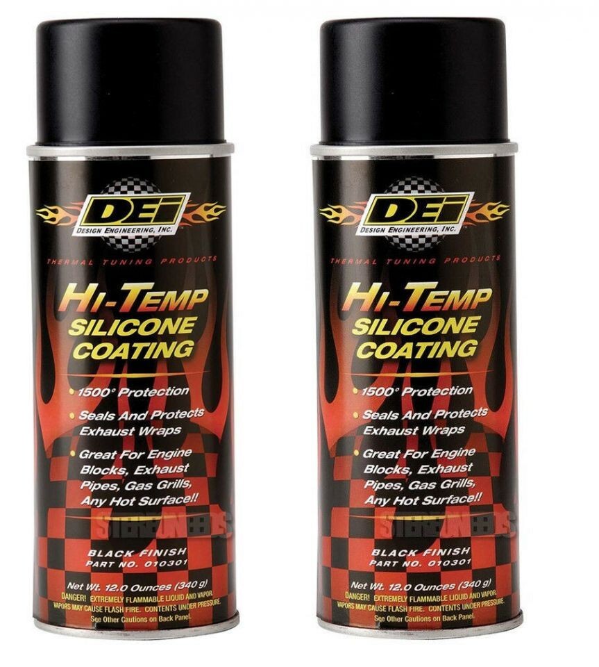 DEI 12oz Black Silicone Coating High Temp Spray - 2 Pack 10301