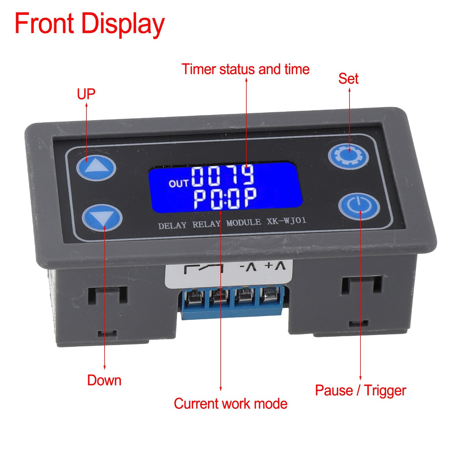 LCD Display Timer Switch for relay Dual Display DC 12V Controller Board
