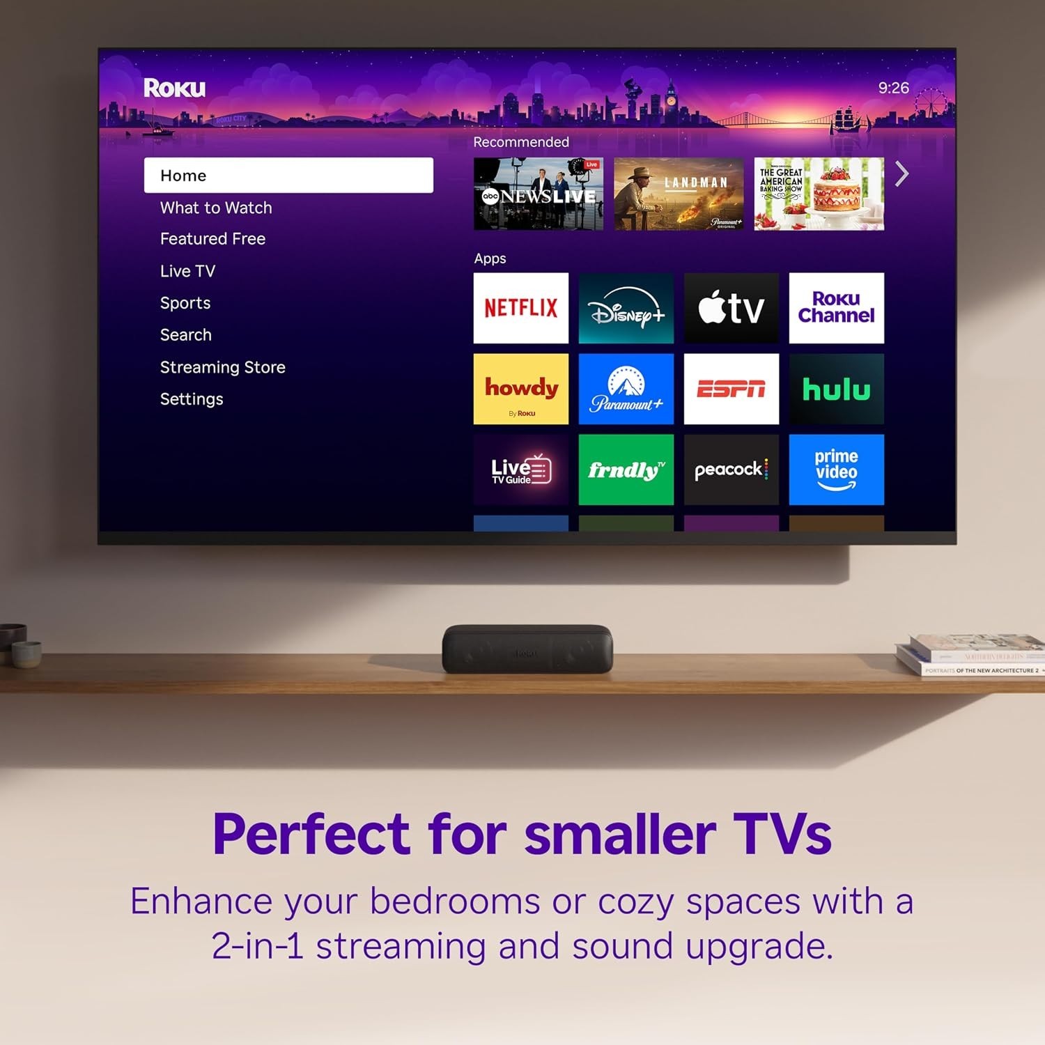 Roku Streambar Pro Stereo Soundbar Grey