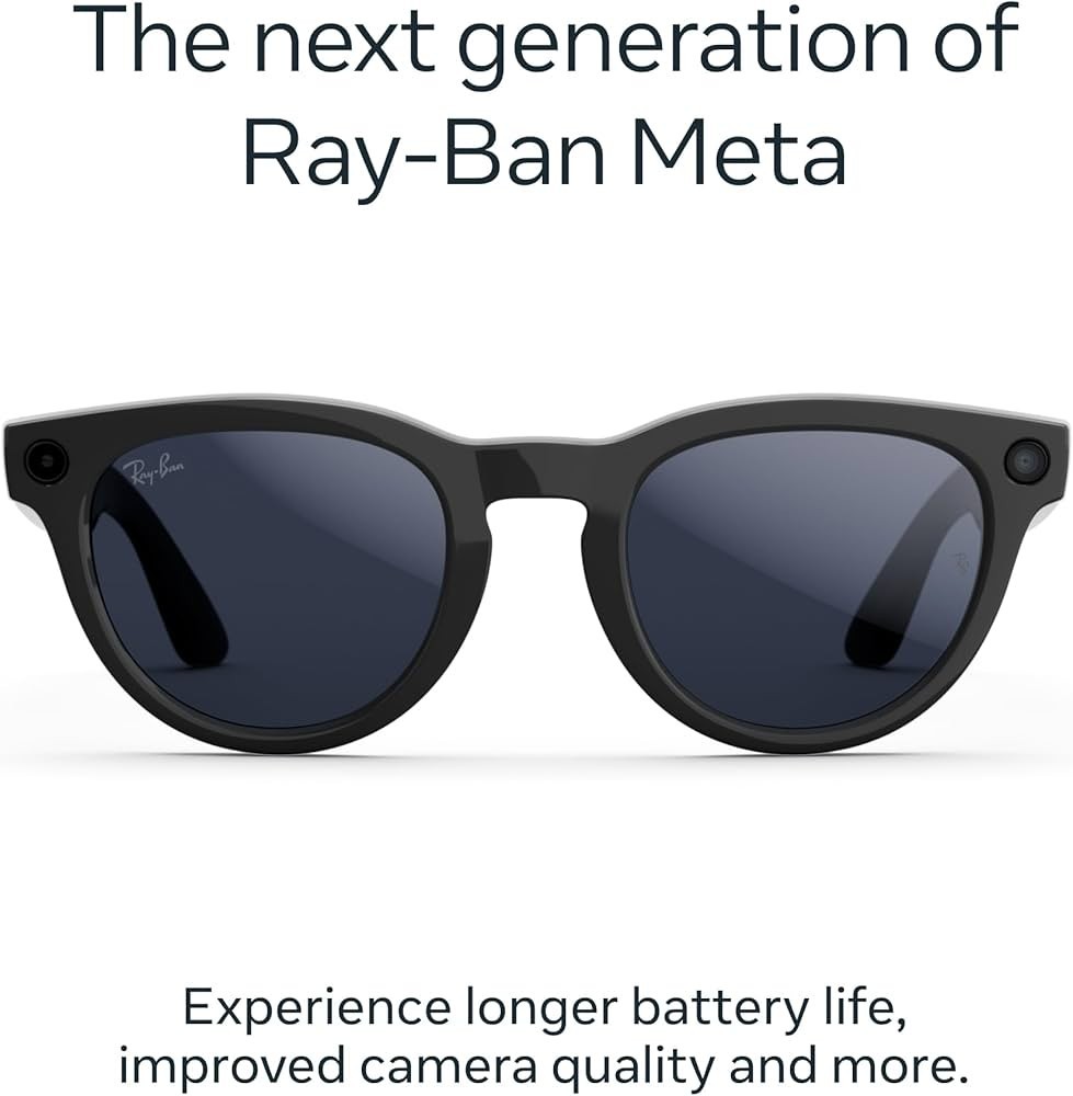 😎Ray-Ban😎 Meta Headliner Gen 2 Shiny Black Transitions Sapphire 50 mm NEW
