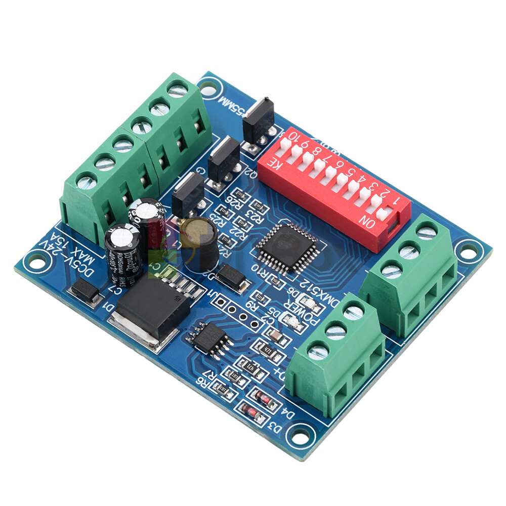 Decoder DMX512 3 Channel RGBW Controller Board LED Stage Lighting CMOS Output