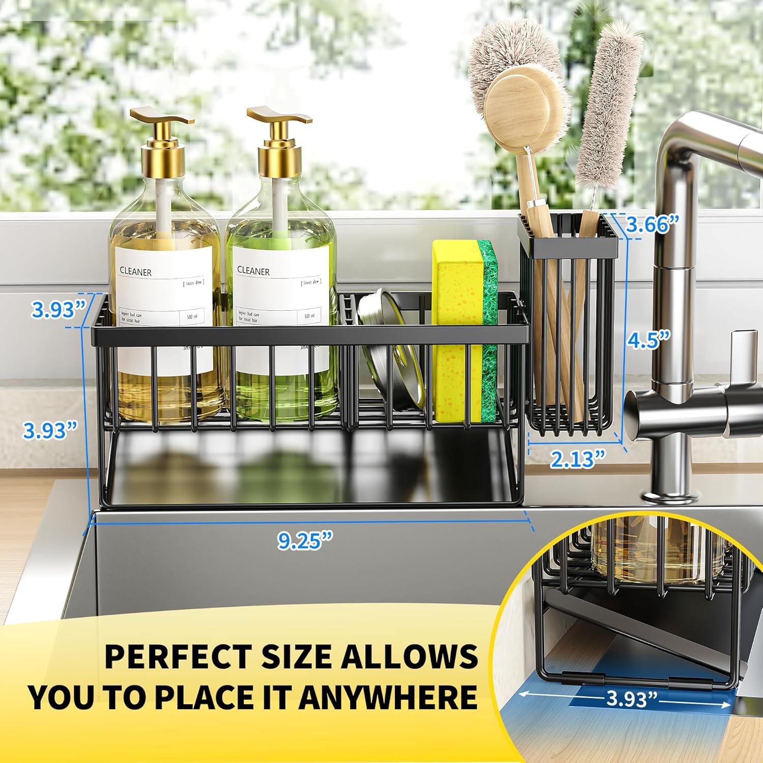 Self-draining Sink Storage Rack, Practical Kitchen Accessories Holder