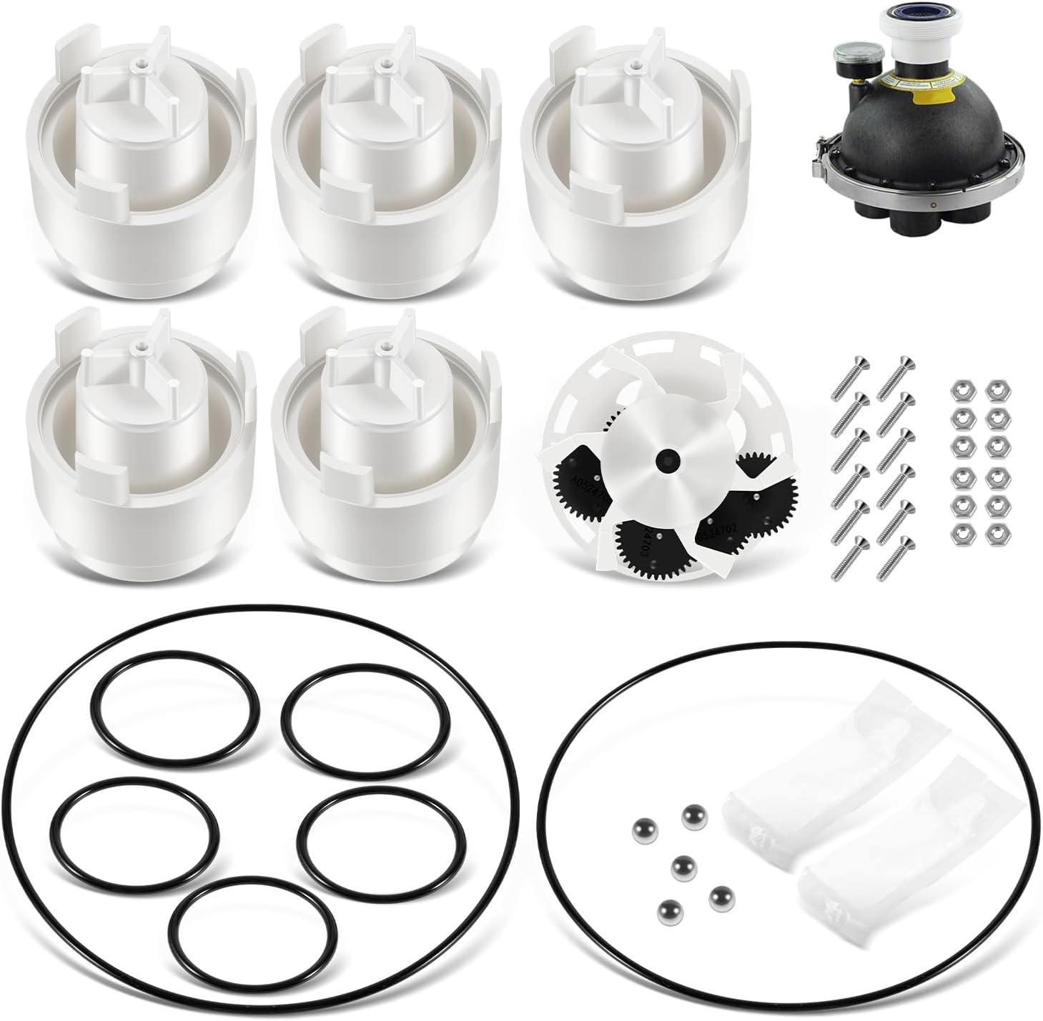 for Zodiac Jandy Polaris Caretaker 5-Port Pool Water Valve Rebuild Kit 5-9-2001