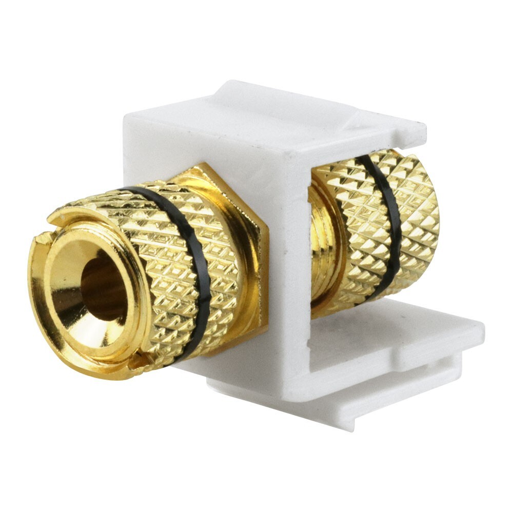 Construct Pro™ Gold-Plated Speaker Binding Post Keystone Insert with Black Band