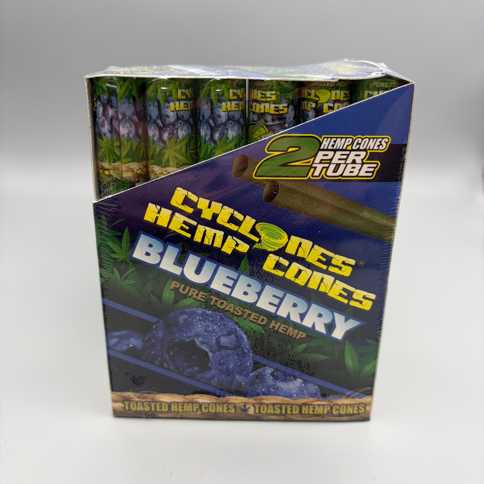 Full Box 24 Cyclones Blueberry Flavored PreRolled Cones w/ Free Shipping