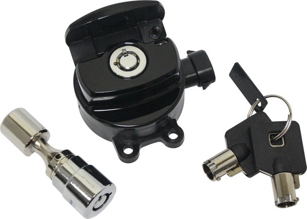 HardDrive Side Hinge Ignition Switch with Fork Lock Black #27-042BK