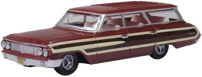 Oxford  1964 Ford Country 'Squire' Station Wagon  Burgundy  1/87  HO  diecast