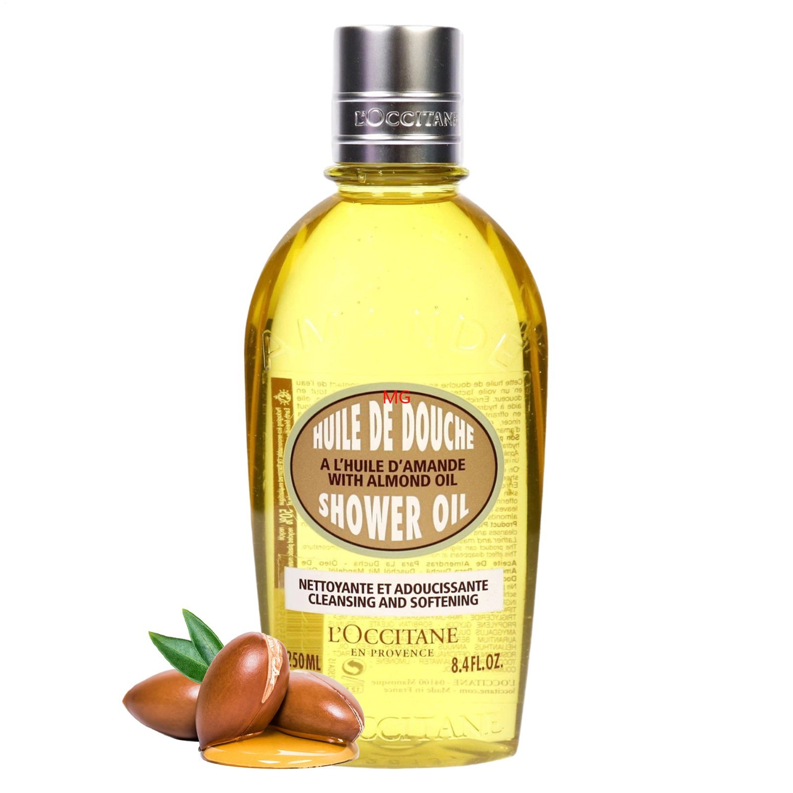 Shower Oil by L'occitane for - 8.4 oz Shower Oil Almond Cleansing & Softening