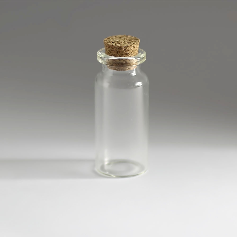 2-10 Pieces 0.5-10ml Clear Empty Glass Bottles With Corks Sample Small Vials Jar