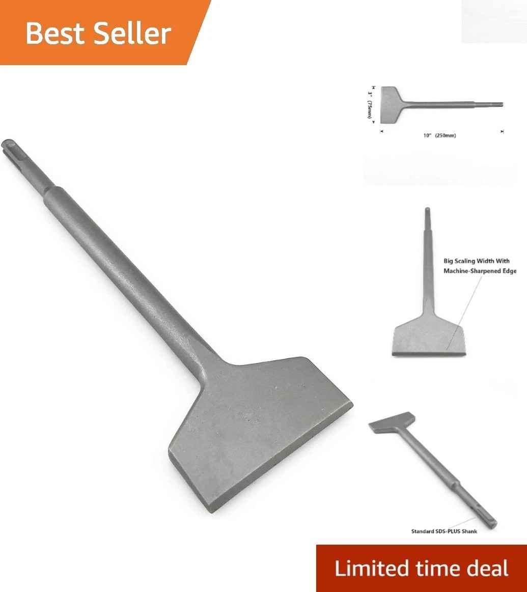 Lightweight 3" x 10" Tile & Thinset Removal Chisel - Ergonomic & Durable Design