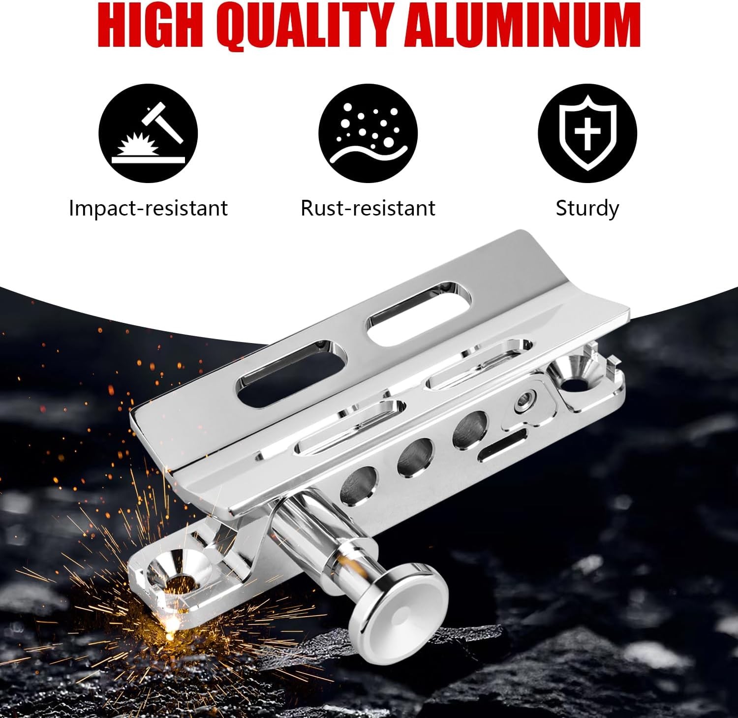 Chrome Quick Release Roll Bar Fire Extinguisher Mount Compatible with for Jeep W