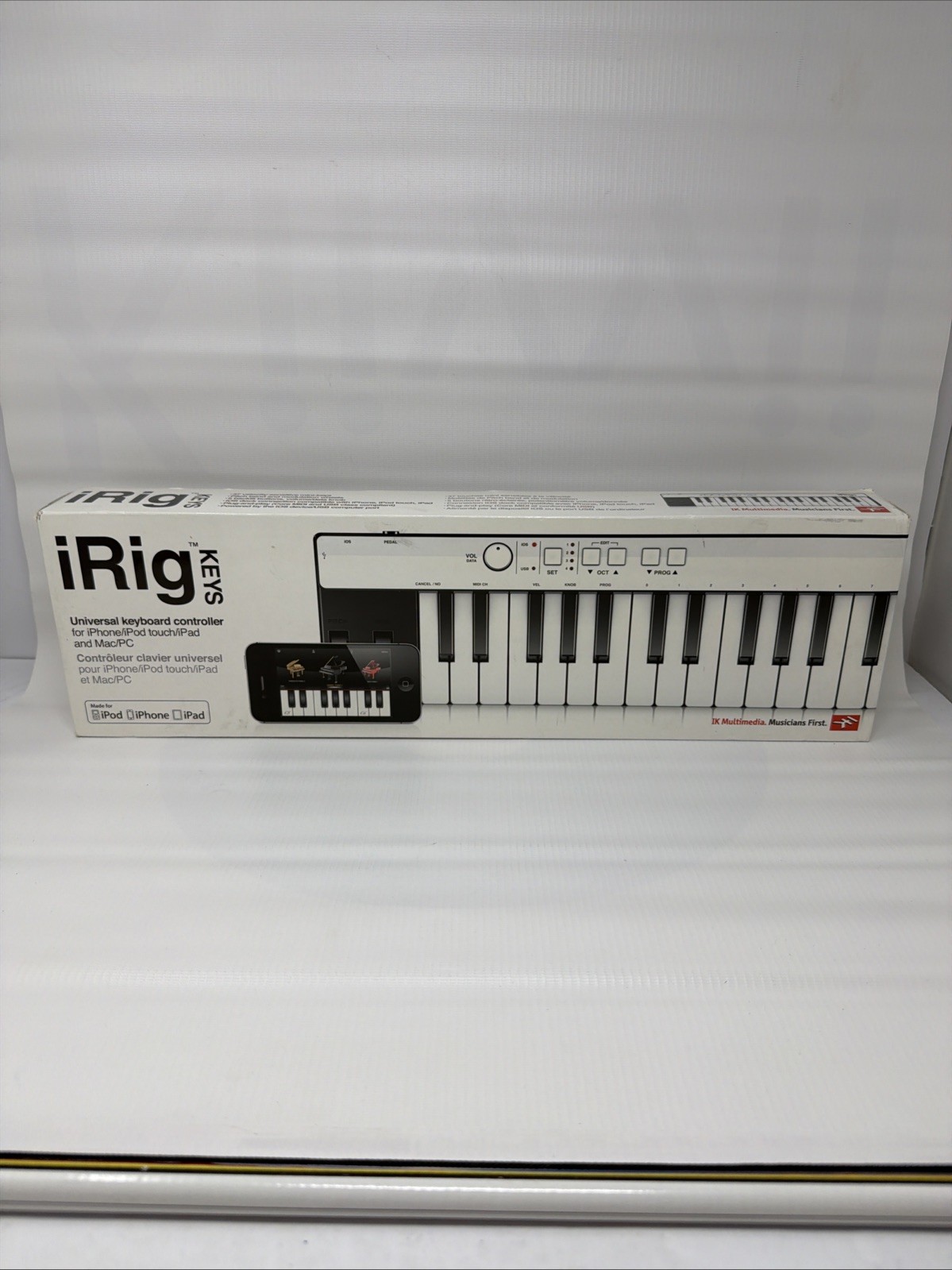 NEW IK Multimedia n12553 iRig Keys 37-Key Mobile MIDI Keyboard Controller Mac/PC