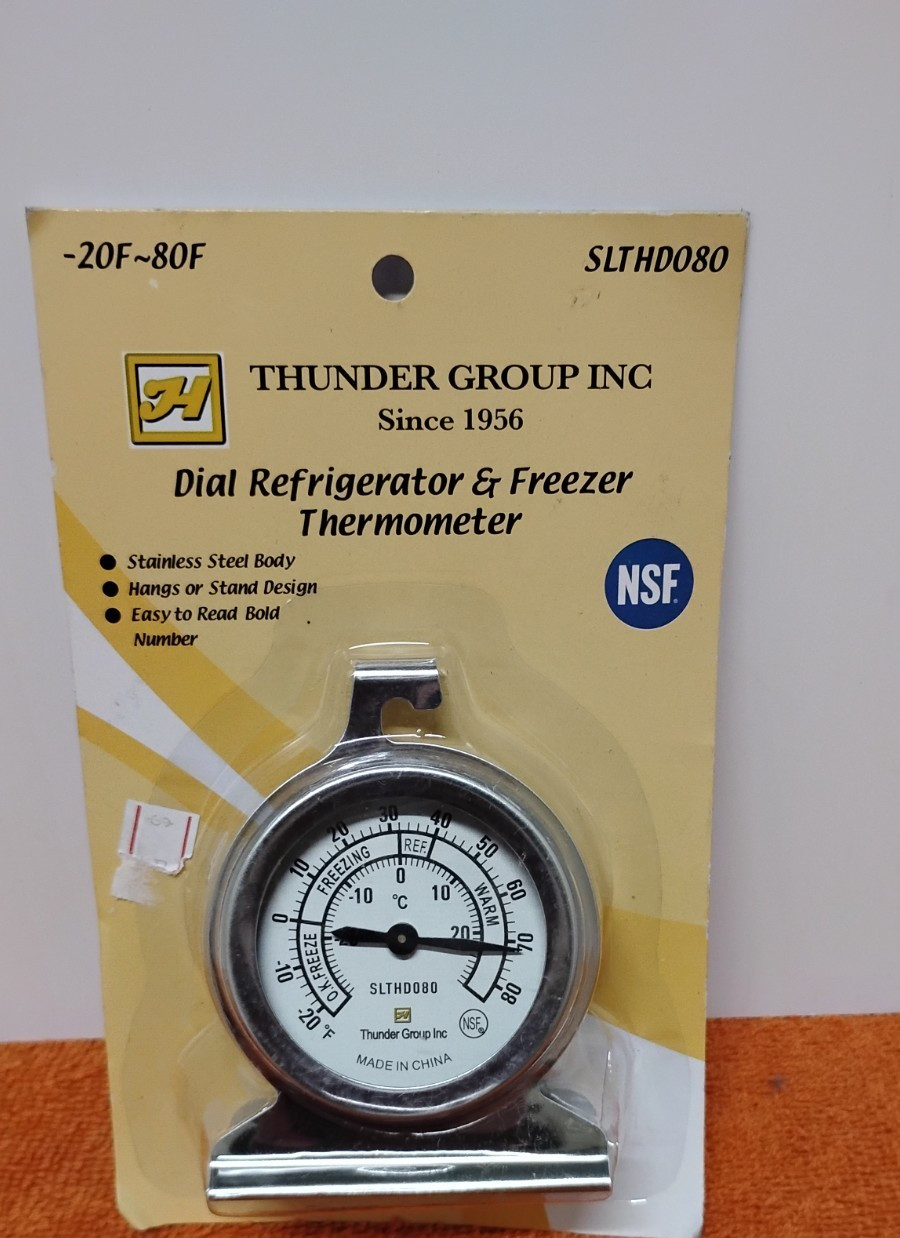 Thunder Group SLTHD080 (S.S) Dial Refrigerator Freezer Thermometer Temperature .