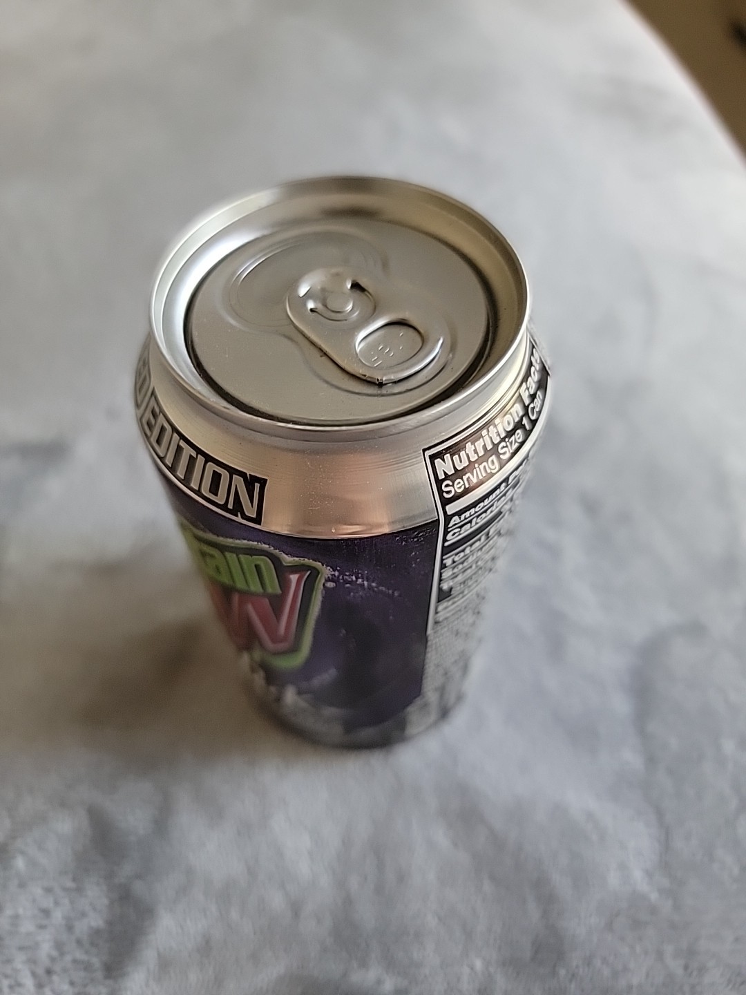Mountain Dew Pitch Black Can - Limited Edition - Pop-top Unopened empty can