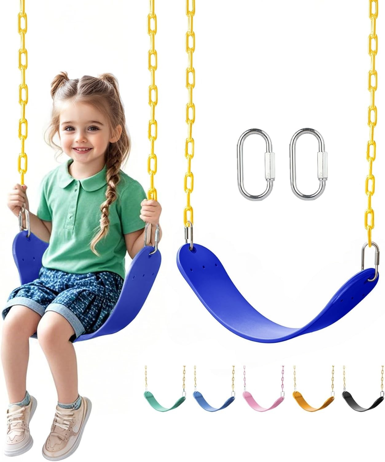 66" Rust-Resistant Chains with 30" PPC-Coated Section, Swing Set Accessories