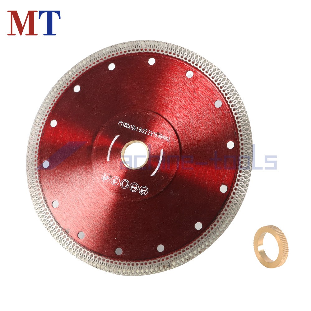 Red 7 Inch Super Thin Diamond Porcelain Cutting Blade Tile Blade For Cutting