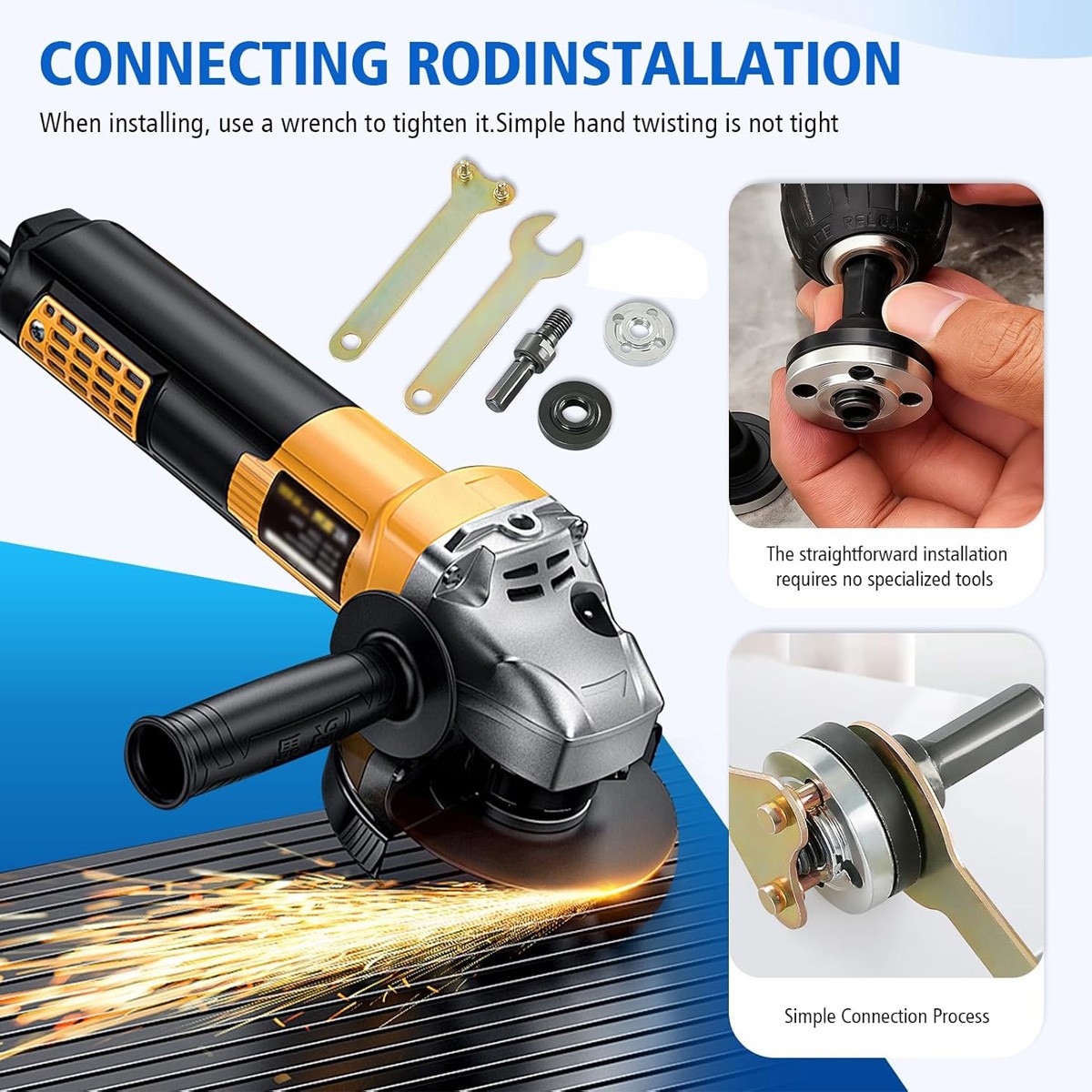 5Pcs/set Electric Drill Variable Angle Grinder Connecting Rod Converter Tool SA