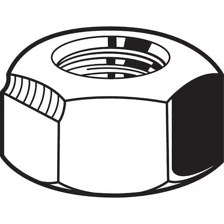 Zoro Select U51960.037.0002 Top Lock Distorted Thread Lock Nut, 3/8"-24, 18-8,