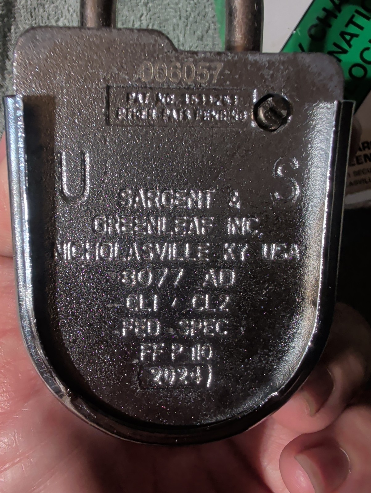 Sargent & Greenleaf Key High Security Key Changing Combination Padlock 8077