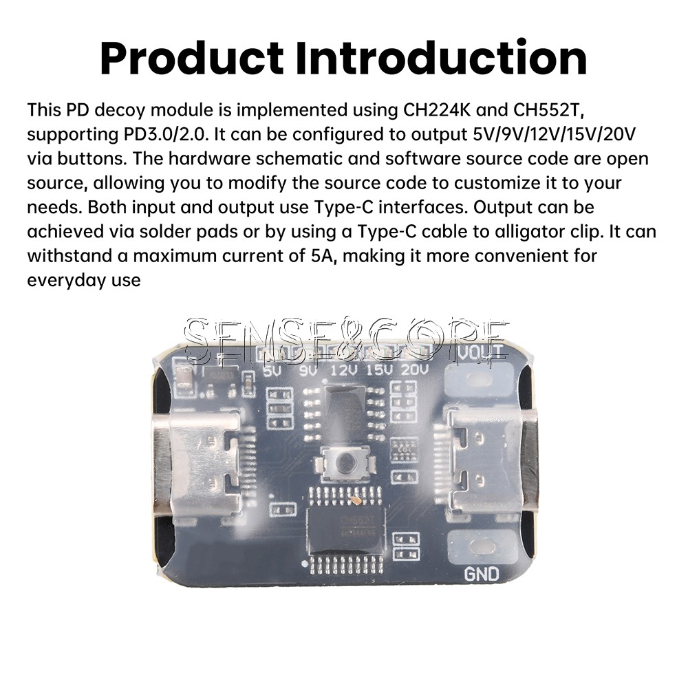 PD2.0/3.0 Fast Charging Decoy Module adjustable voltage Aging Test 5V~20V output