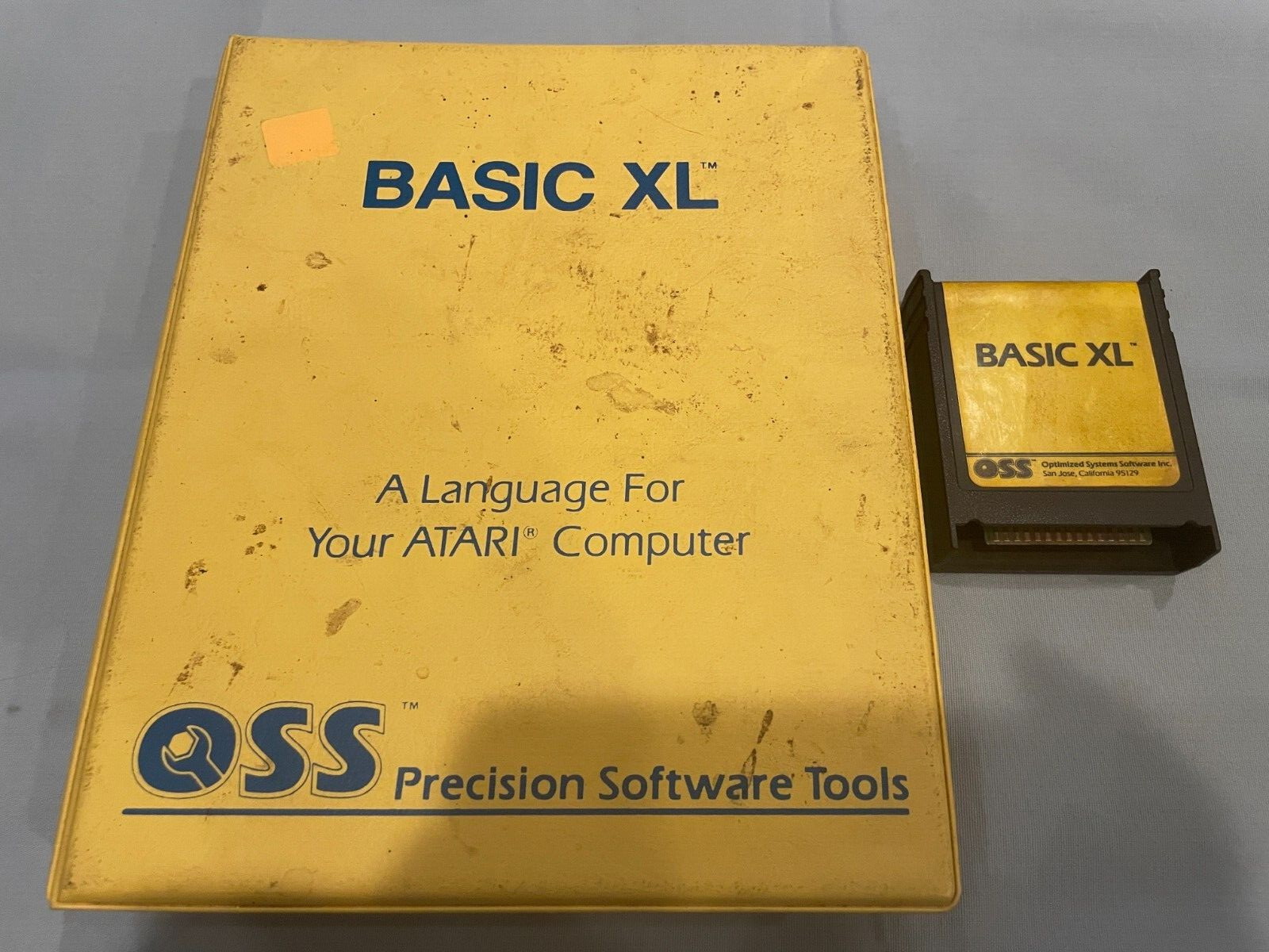 BASIC XL - 1985 Vintage OSS Atari 400/800 Computer Cartridge w/Manual - TESTED!