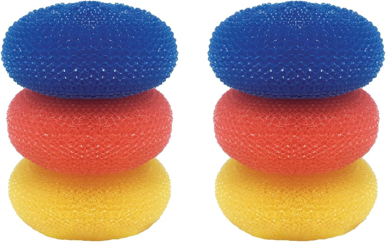 Jumbo Plastic Mesh Scouring Pads,Non-Scratch, Great for Pots,