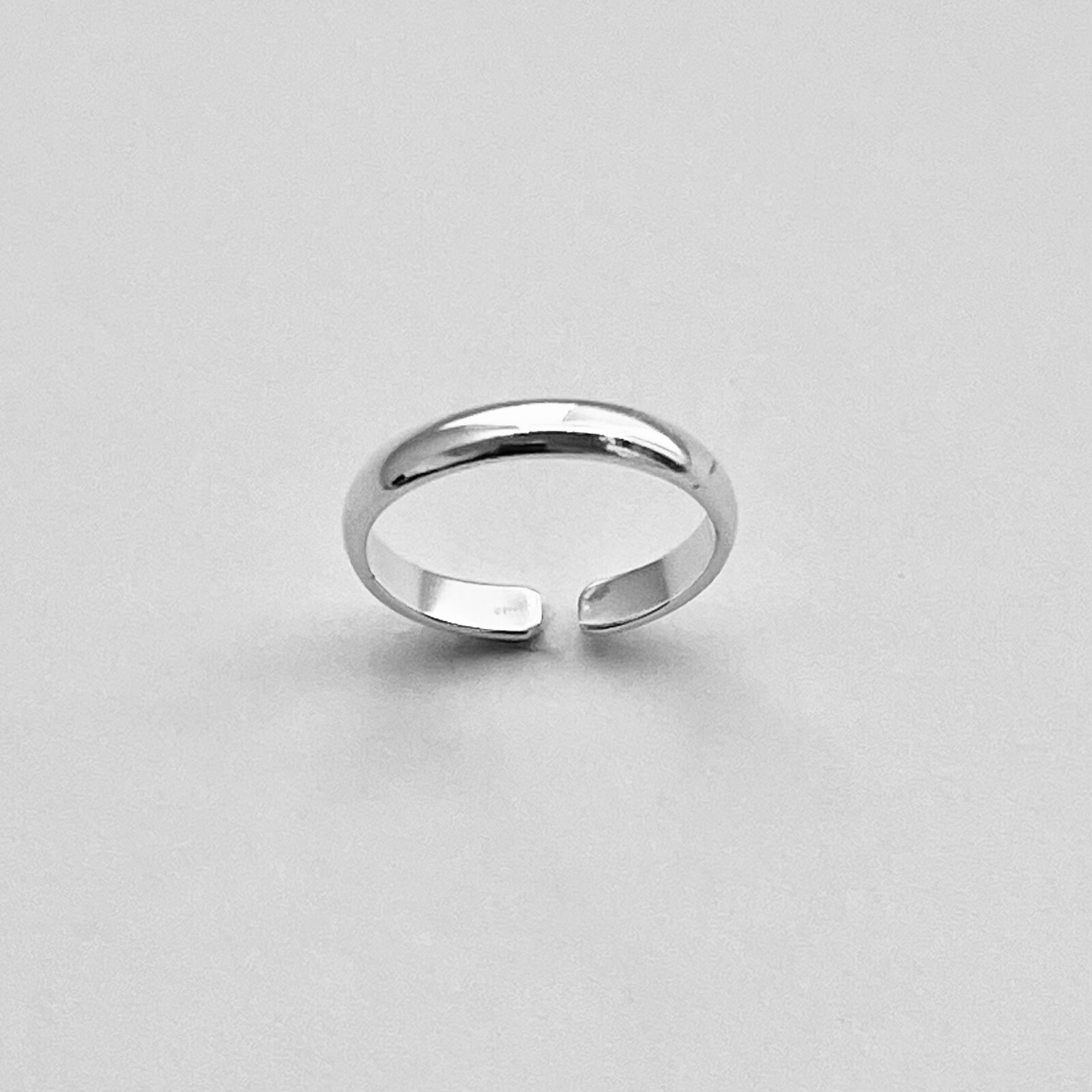 Sterling Silver 2.5MM Band Toe Ring, Silver Rings, Silver Band, Adjustable