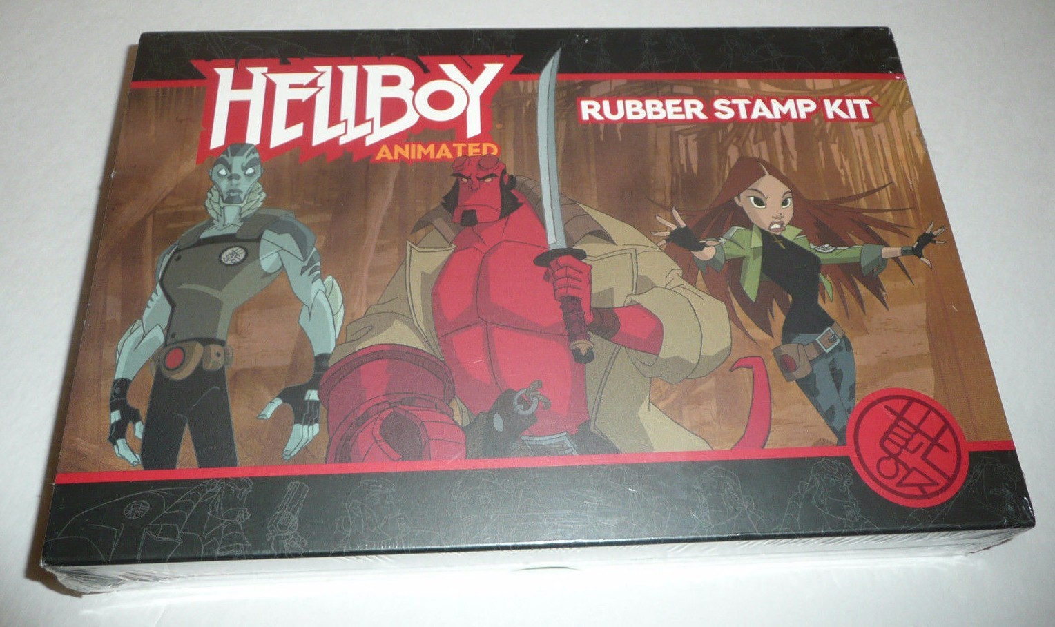 Hellboy Animated Rubber Stamp Kit - Stamps Cards Envelopes - Hell Boy Comics