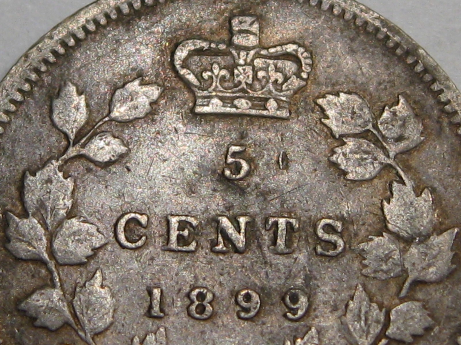 F/VF 1899 Five Cent 5¢ CANADA. #36