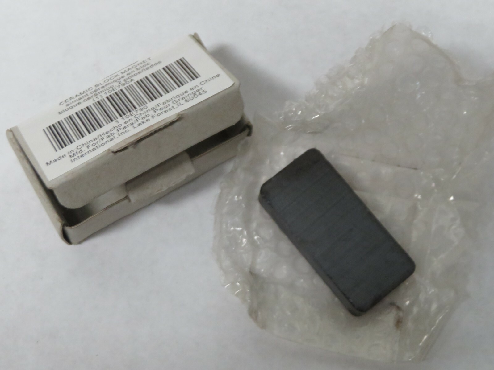 10 pcs WESTWARD GRAINGER Block Magnets 1-7/8 x 7/8 x 0.393 3.2 LBS Pull 10E790
