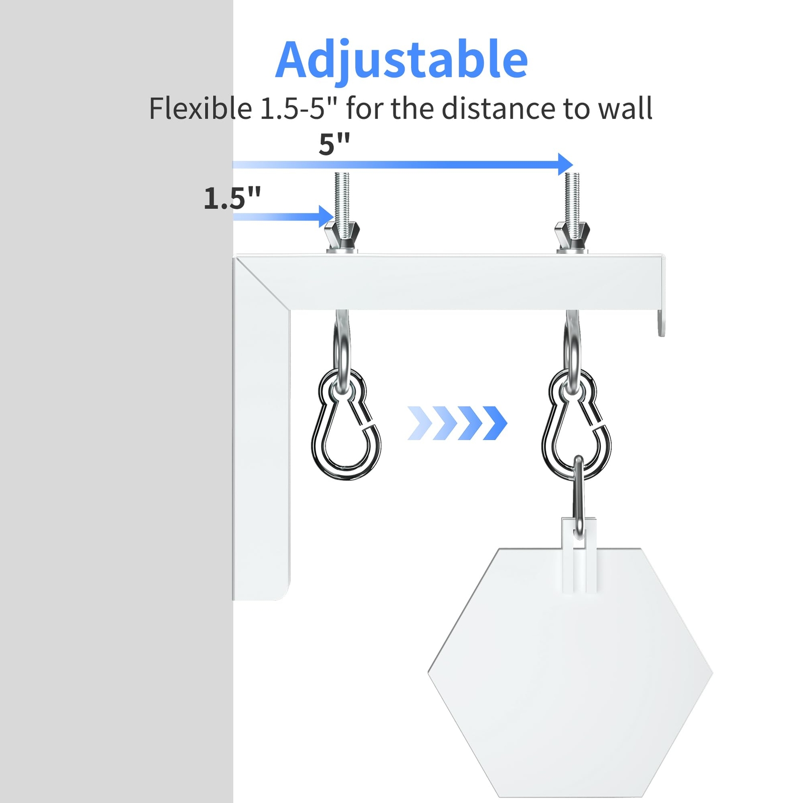 Universal Projector Screen Wall Mount Lbrackets Hanging Ceiling Mount 6 Inch Adj