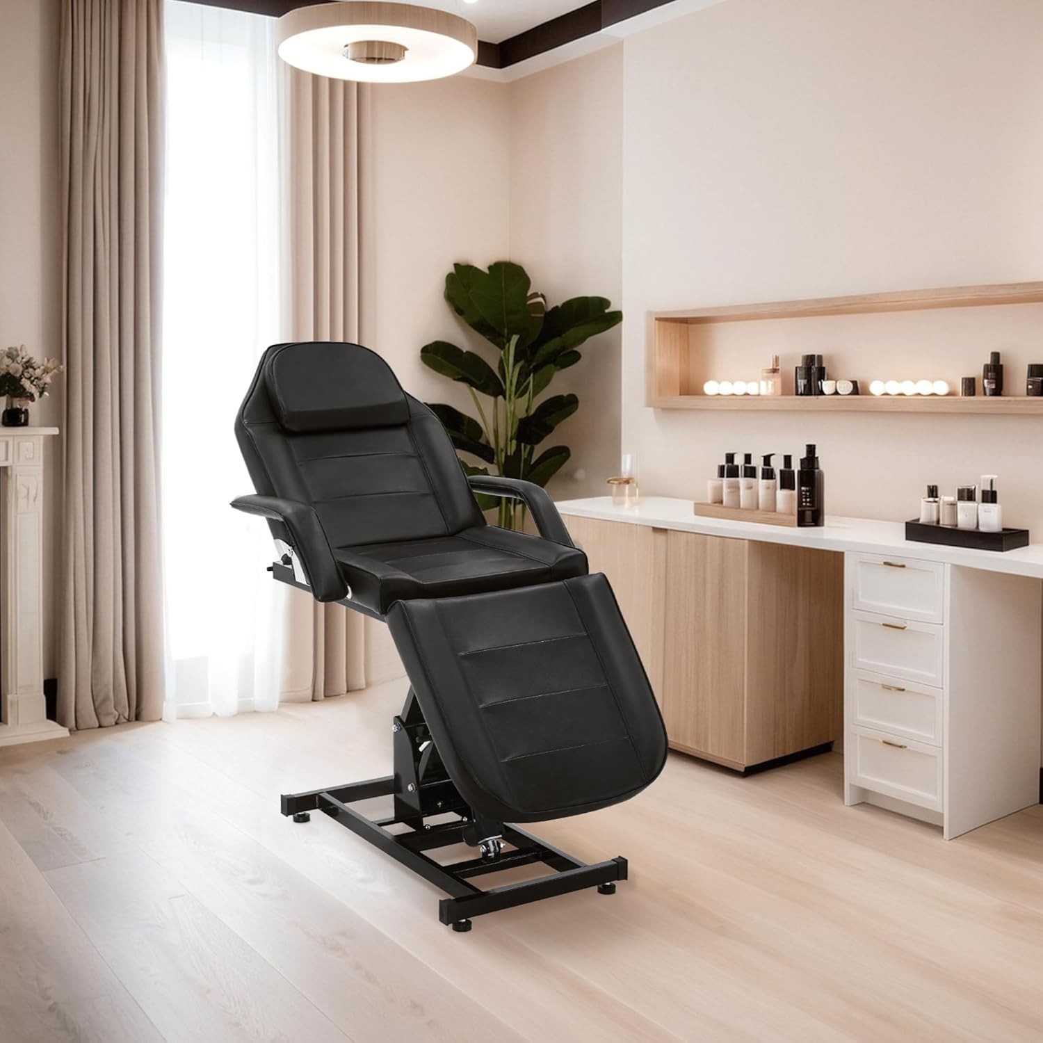 Barber Electric Massage Bed with 1 Motor for Height, Beauty Tattoo Facial Chair