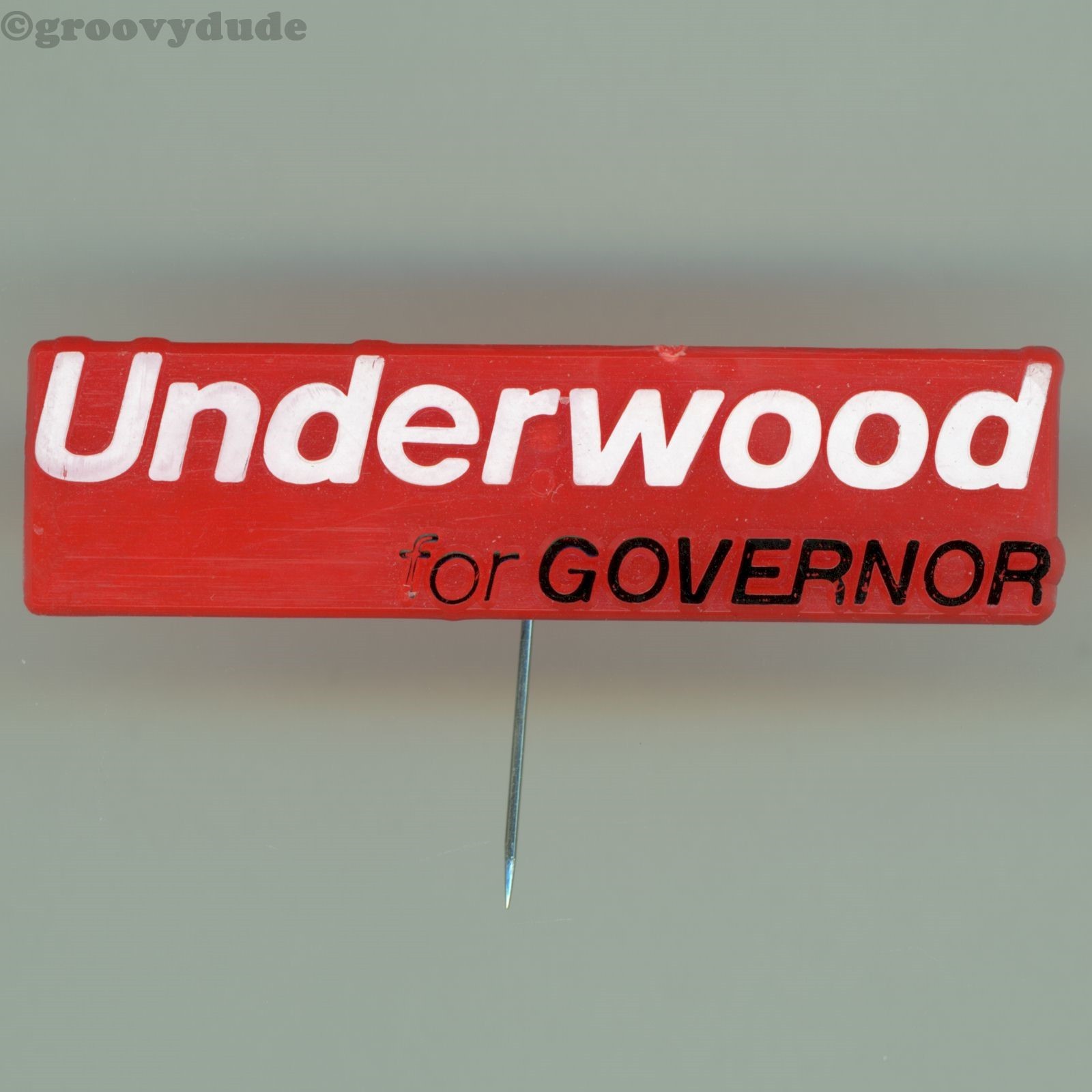 1982 Norman Underwood for Governor Georgia - GA '82 Primary Campaign Plastic Pin