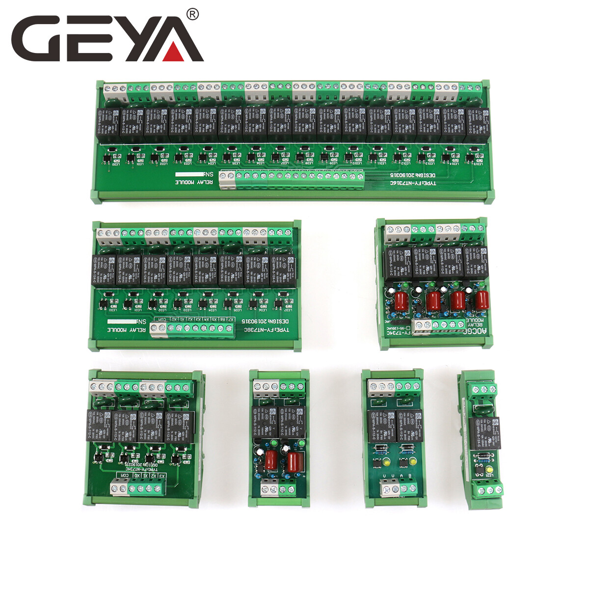 GEYA 2 Channel Omron Relay Module 2NO2NC DPDT PLC Relay Interface AC/DC 12/24V