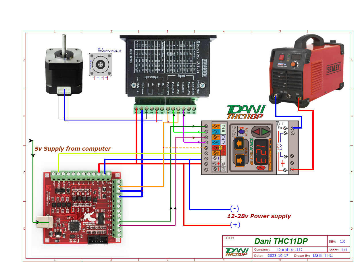 Plasma Cutter CNC THC Torch Height Control Dir/Pul (SD) with Anti-dive function