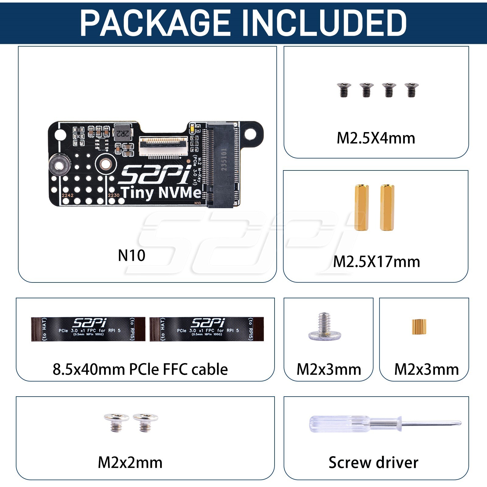 N10 Tiny NVMe SSD Adapter Board for Raspberry Pi 5