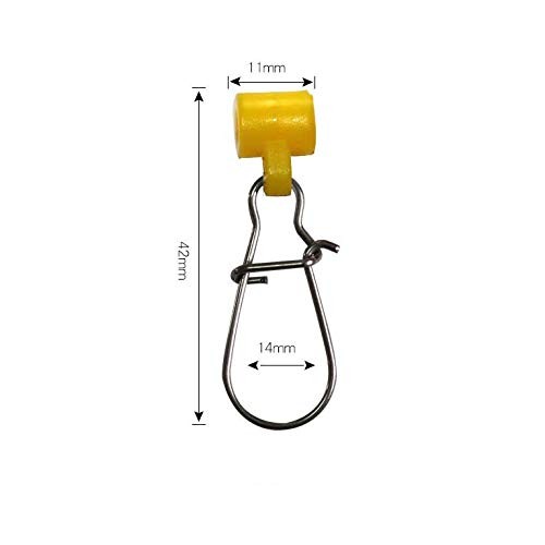Fishing Line Slide With 6 Duo-Lock Snap High-Strength Slider 50 PCS Tackle