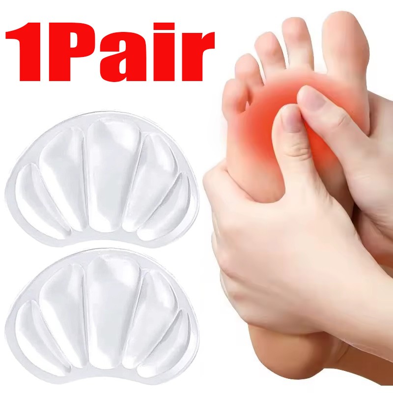 1Pair Anti-Slip Silicone Forefoot Pads – Cushion for Heels & Sandals - NEW