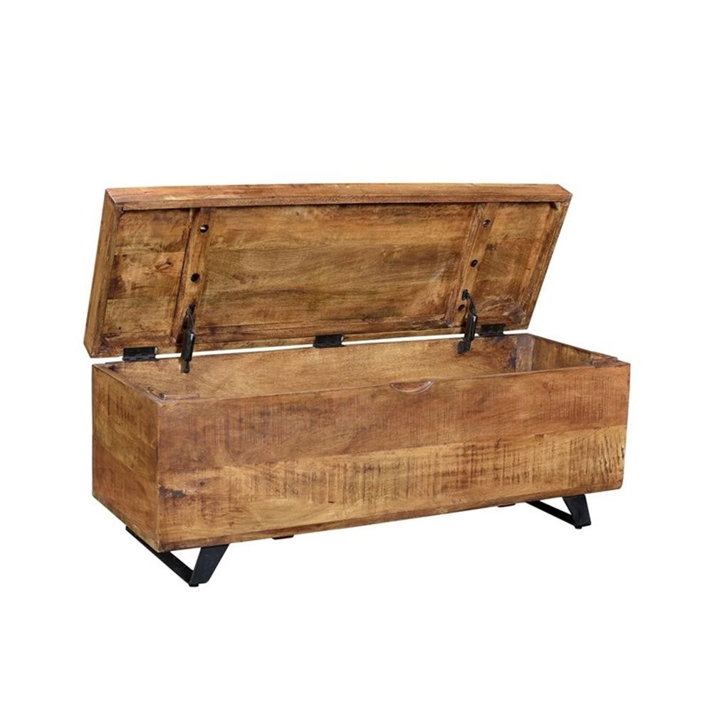 Anaheim Rockefeller Solid Wood Storage Chest in Natural