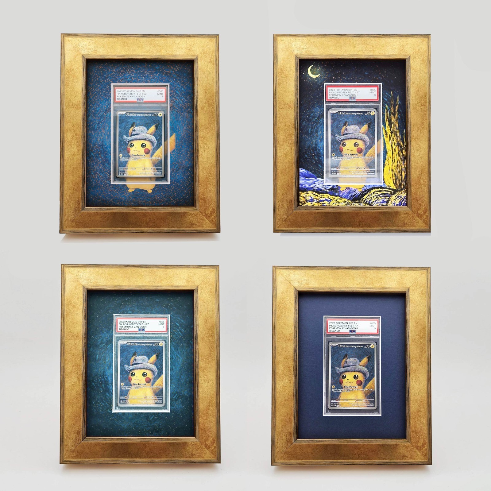Ridanco Pikachu Felt Hat Promo Graded Card Frame Slab Print Pokemon Display Art