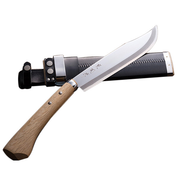 "AZUMASYUSAKU" Japanese 'Polished' Aogami Steel Hunting Knife 240mm Right Hand