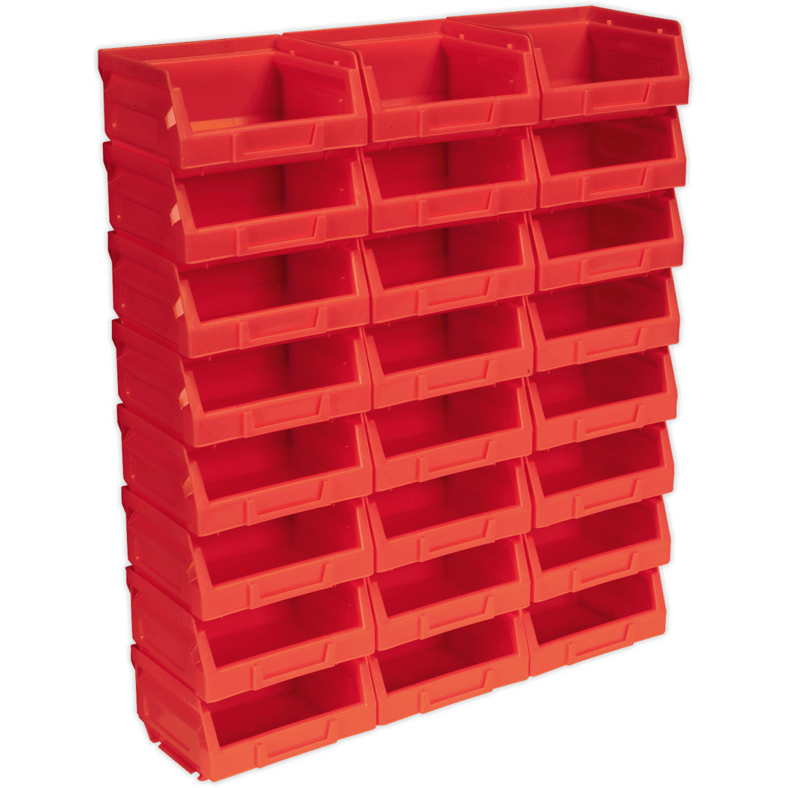 Sealey Plastic Storage Bin 103 x 85 x 53mm RED Pack of 24